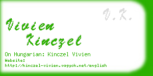 vivien kinczel business card